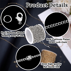 DIY Brass Curb Chain Bracelet Necklace Making Kit&nbsp;DIY-BBC0001-87P