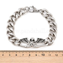 Stainless Steel Cuban Link Chian Bracelets&nbsp;BJEW-D379-03ASP