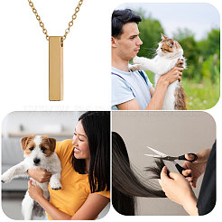 304 Stainless Steel Rectangle Pendant Urn Ashes Necklaces&nbsp;NJEW-WH0036-031G
