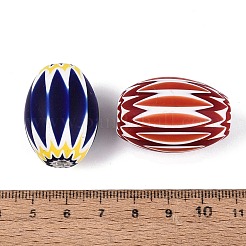 手作りのミルフィオリガラス樽ビーズ  シェブロンビーズ  ミックスカラー  26~31x17~24mm  穴：2~11mm&nbsp;LA-N002-23