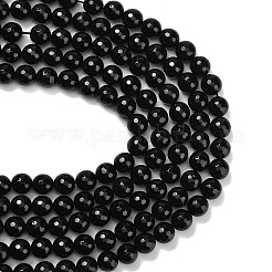 Natural Black Onyx Beads Strands&nbsp;G-C280-B01-12mm