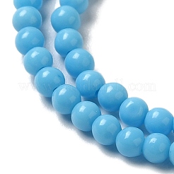 Synthetic Turquoise Dyed Beads Strands&nbsp;G-B090-A14-01