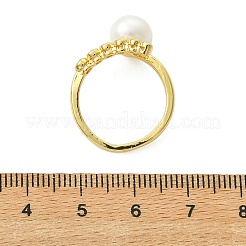 Brass Micro Pave Cubic Zirconia Cuff Open Rings&nbsp;RJEW-JR01048