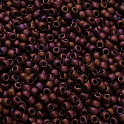 トーホー 6/0ラウンドビーズ  日本製シードビーズ  （703)マットカラー藤色モカ  4mm  穴：1.5mm  約840個/50g&nbsp;SEED-XTR06-0703