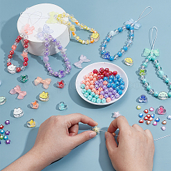 DIY Acrylic Beads & Nylon Thread Pendant Decorations Making Kits&nbsp;DIY-AR0004-23