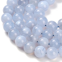 Natural Blue Lace Agate Beads Strands&nbsp;G-L634-B02-10mm