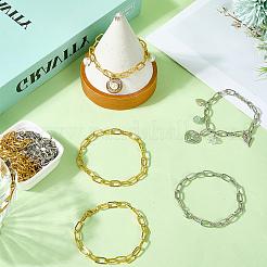 20Pcs 2 Colors Iron Cable Chain Bracelets for Women Men&nbsp;BJEW-SC0001-41