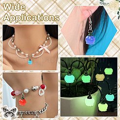 35Pcs 7 Colors Luminous Opaque Resin Pendants&nbsp;RESI-CJ0005-42