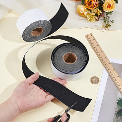 粘着フェルトテープ  ブラック  49.5~50x1mm  6 m /ロール&nbsp;LS-DIY-WH0673-48E-01