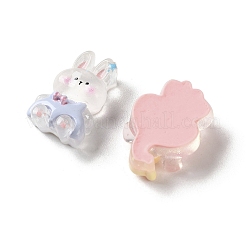 クリア樹脂カボション  グリッターパウダー付き  混合動物  ミックスカラー  23~25x15~19x7~8mm&nbsp;X-RESI-K043-26