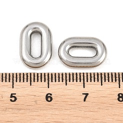 304ステンレススチールリンクリング  オーバル  変色なし  ステンレス鋼色  14x9x2.7mm  インナーサイズ：2.8x7.5mm&nbsp;STAS-A144-02C-P