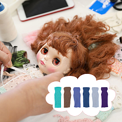 6Sets 6 Colors Polyester Doll Clothes Set&nbsp;DIY-DC0003-56