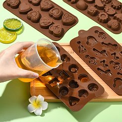 4Pcs 4 Styles Chocolate DIY Silicone Mold&nbsp;DIY-CJ0006-33