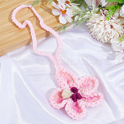 Handmade Polyester Flower Pendant Decorations&nbsp;HJEW-WH20020-011C