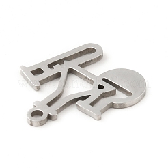 変色しない201ステンレススチールペンダント  中空  ラボ用品  ステンレス鋼色  15x15x1mm  穴：1.4mm&nbsp;STAS-D190-01P