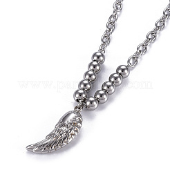 Non-Tarnish 304 Stainless Steel Pendant Necklaces&nbsp;NJEW-O113-04P