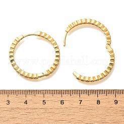 Rack Plating Brass Micro Pave Clear Cubic Zirconia Hoop Earrings for Women&nbsp;EJEW-C125-17A-G