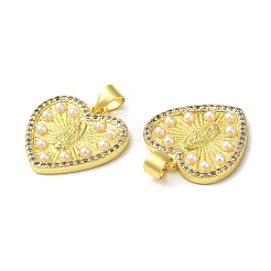 Rack Plating Brass Cubic Zirconia Pendants&nbsp;KK-Q771-01G