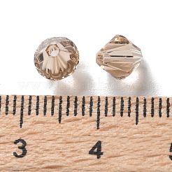 K9ガラス  模造オーストリアクリスタルビーズ  多面カット  双円錐形  アンティークホワイト  6x6x6mm  穴：0.9mm&nbsp;GLAA-R001-08-30