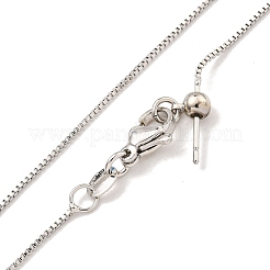 Brass Box Chain Necklaces for Women&nbsp;NJEW-G084-08P