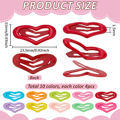 40Pcs 10 Colors Iron Snap Hair Clips&nbsp;PHAR-PH0001-21