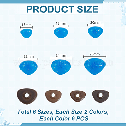 72Pcs 6 Styles 2 Colors Resin Doll Craft Nose&nbsp;DIY-GA0008-64