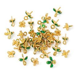 40Pcs 2 Styles Brass Enamel Eye Pin Peg Bails&nbsp;KK-TA0003-44
