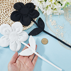 2Pcs 2 Colors Polyester & Cotton Flower Lapel Pins for Clothes&nbsp;JEWB-CY0001-05