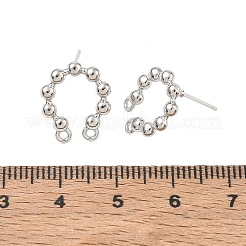 Brass Stud Earring Findings&nbsp;KK-CBABAE6-01P