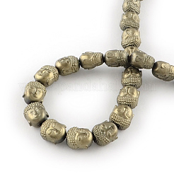 Electroplated Matte Non-magnetic Synthetic Hematite Beads Strands&nbsp;G-R259-48F