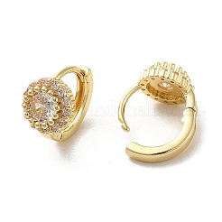 Rack Plating Brass Micro Pave Cubic Zirconia Hoop Earrings&nbsp;EJEW-A031-17G