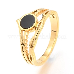 304 Stainless Steel Finger Rings&nbsp;RJEW-J071-03G-7