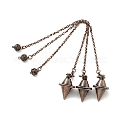 Brass Cable Chain Pointed Dowsing Pendulums&nbsp;HJEW-D004-04