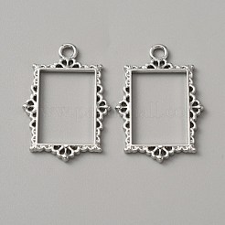 合金のチベット風チャーム  絵画フレーム chrams  アンティークシルバー  37.5x26x2mm  穴：3mm&nbsp;FIND-WH0111-311