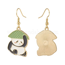 Panda Alloy Enamel Dangle Earrings&nbsp;EJEW-JE04773