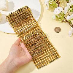 プラスチックコーンネックリベット1袋  オーガンジーギフトバッグ1個付き  ゴールド  10x7mm  0.5ヤード/袋&nbsp;DIY-CP0013-67C