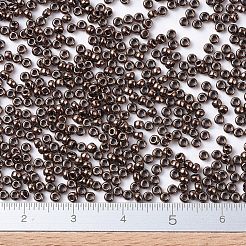 MIYUKIラウンドロカイユビーズ  日本製シードビーズ  11/0  (rr461) メタリックチョコレート  2x1.3mm  穴：0.8mm  約1100PCS /ボトル  10 G /ボトル&nbsp;SEED-JP0008-RR0461