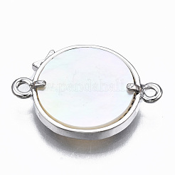 Brass Micro Pave Clear Cubic Zirconia Link Connectors&nbsp;ZIRC-S067-036P-NR