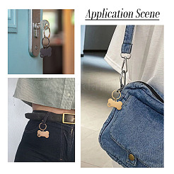 4Pcs 4 Styles Stainless Steel Keychains&nbsp;KEYC-TA0004-81A