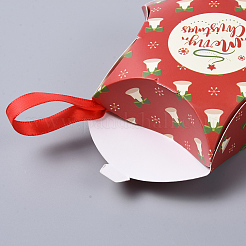 星形のクリスマスギフトボックス  リボン付き  ギフトラッピングバッグ  プレゼント用キャンディークッキー  レッド  12x12x4.05cm&nbsp;CON-L024-F01