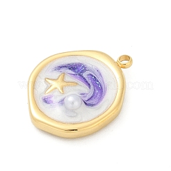 Ocean Theme 304 Stainless Steel Enamel Pendants&nbsp;STAS-Q352-03G-G
