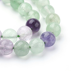 Natural Fluorite Beads Strands&nbsp;X-G-E112-8mm-18