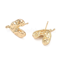Brass Stud Earring Findings&nbsp;KK-CBABAE6-02LG