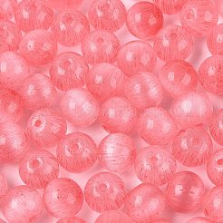 Fgbグレードaドローベンチスタイルガラスシードビーズ  ラウンド  模造キャットアイビーズ  インディアンレッド  7~7.5mm  穴：1.4~1.5mm  約900個/ポンド&nbsp;SEED-Q040-8MM-10