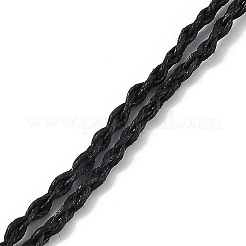 ネックレスメイク  ワックスコードとウッドビーズ付き  ブラック  28-3/8インチ（72~80cm）&nbsp;FIND-P030-C01-04