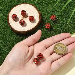 ポリマークレイラインストーンペンダント10個  鉄パーツ  バスケットボールの魅力  シャム  15.5x11.5mm  穴：1.6mm&nbsp;RB-CJ0001-08