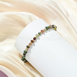 Natural Indian Agate & Glass Seed Beaded Stretch Bracelets for Women Men&nbsp;BJEW-JB13939