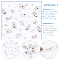 16Pcs 2 Size 304 Stainless Steel Lobster Claw Clasps&nbsp;STAS-UN0040-76B
