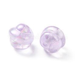 蓄光透明レインボー虹色アクリルビーズ  暗闇で光る  スパイラルビーズ  ミックスカラー  16~17x16mm  穴：3mm&nbsp;LACR-K001-01