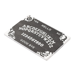 占い用アクリル製大型ペンダント  トーキングボードチャーム  ブラック  40x60x2mm  穴：2mm&nbsp;AC-CBA245D-01